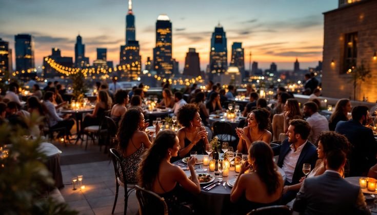 Rooftop Sunset dining in NYC