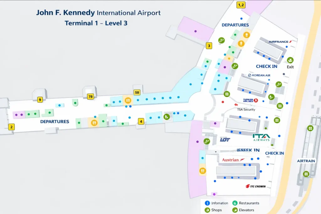 jfk terminal 1 map