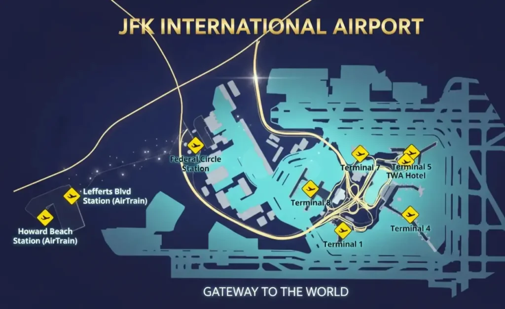 jfk airport map of terminals