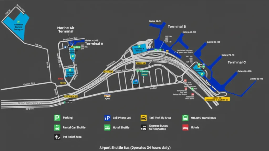 map of laguardia airport